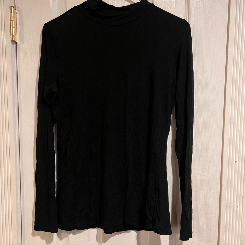 Jones New York Black Long Sleeve Tee